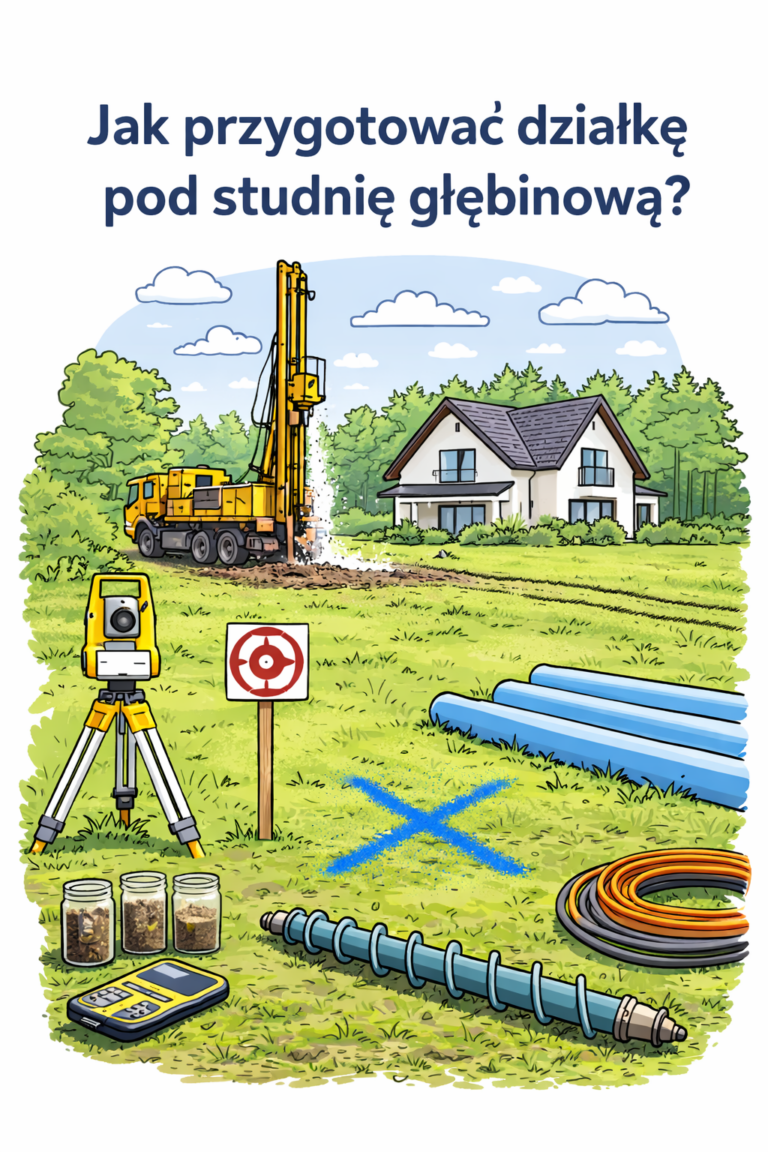 Jak przygotować działkę pod studnię głębinową — krok po kroku.